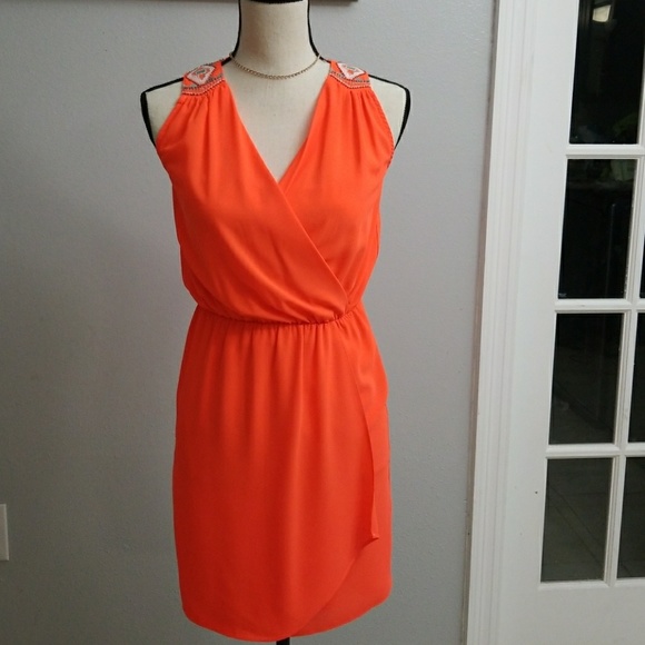 gianni bini orange dress